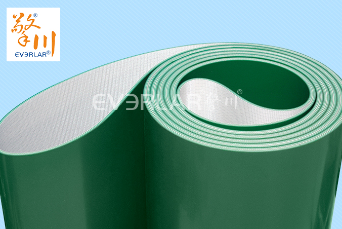 防滑耐磨绿色PVC输送带