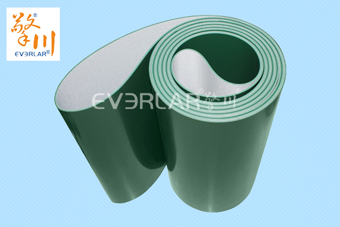 防滑耐磨绿色PVC输送带