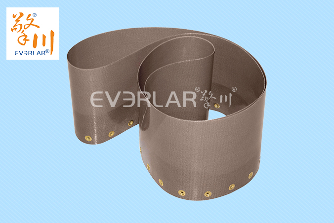 特氟龙耐高温输送带擎川everlar定制咖色烘干机械输送皮带
